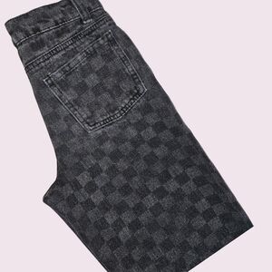 RSQ Black Jeans Checkered Size 10Loose Fit